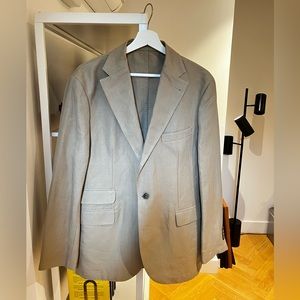 Linen Herringbone Blazer